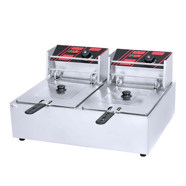 Minhaj - 6L+6L Double Tank Electric Fryer