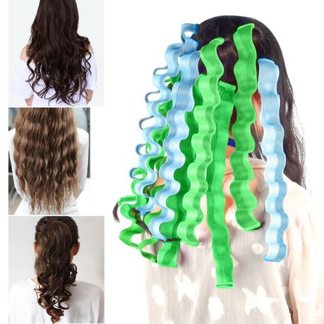 18 Piece DIY Magic Water Wave Long Hair Curlers Curl Spiral Hair Rollers |  Buy Online in South Africa 