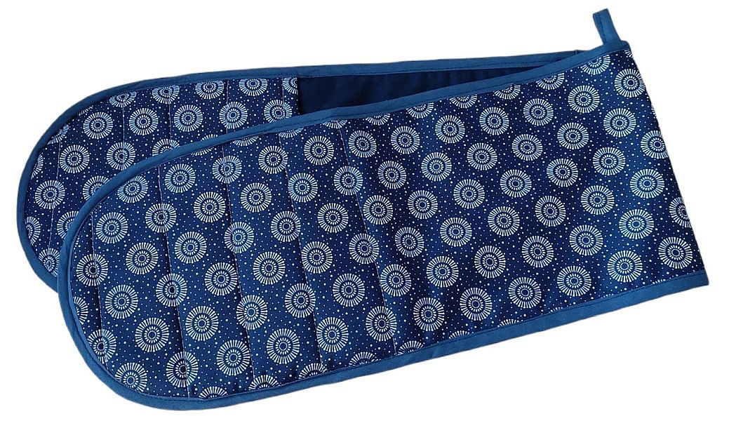 Double Oven Mitt / Hot Pot Holder with Heat Resistant Batting in Gloves Blue Shop Today. Get