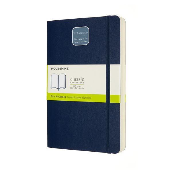 Moleskine Expanded Soft Sapphire Blue Large Plain Notebook