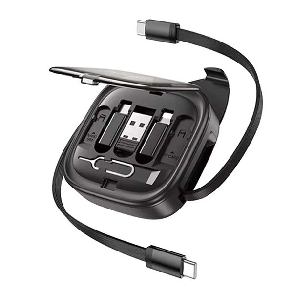 60W Retractable Charging &amp; Data Cable Set with Phone Holder SE