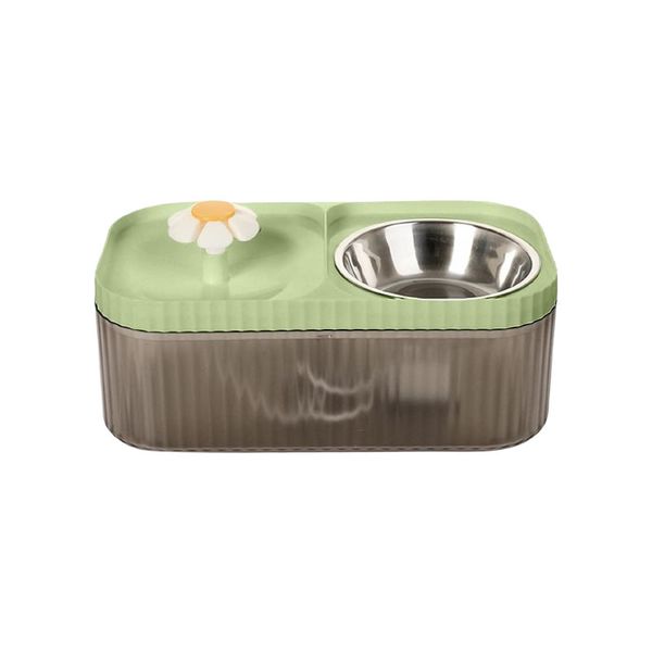 Automatic Food Bowl With Flower Fountain Pump For Cat
