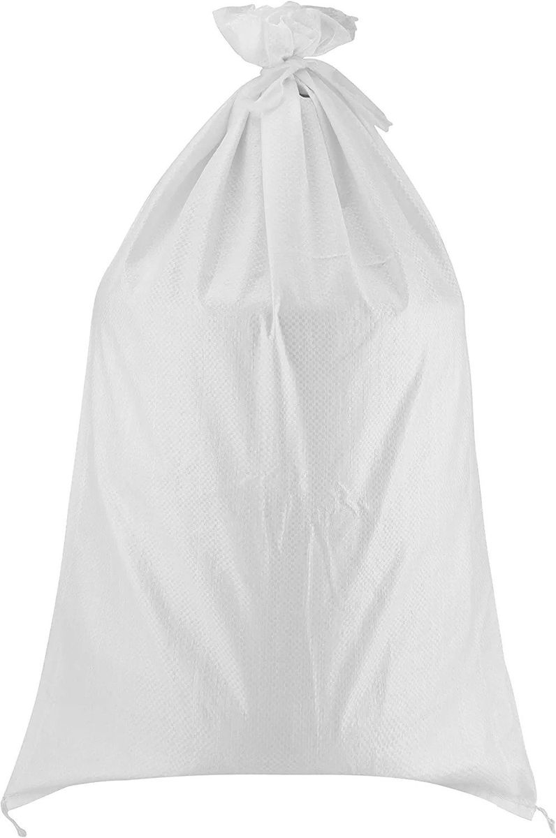 Heavy Duty Woven Polypropylene White Sandbags Pack of 10 40cmx65cm