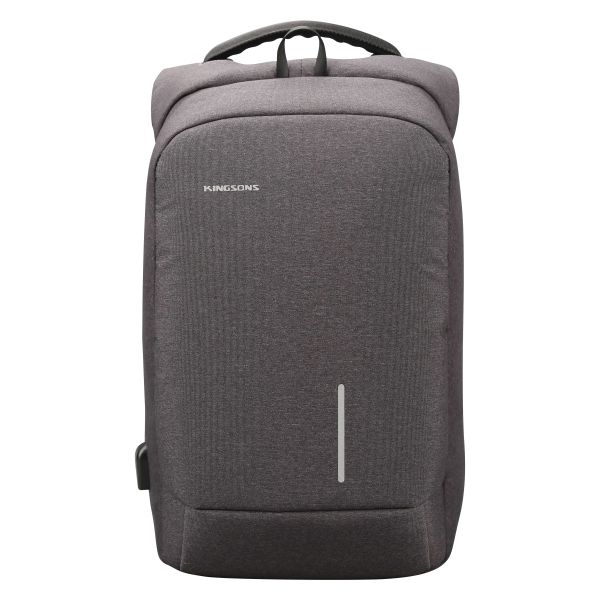 Kingsons Anti-Theft Laptop Bag with TSA Lock - Dark Grey Series