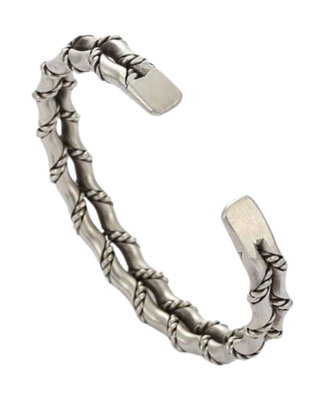 Mens Bamboo Knot Cuff Bracelet