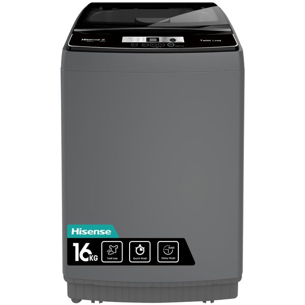 Hisense-16Kg Top Loader Washing Machine-Titanium