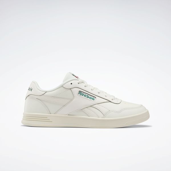 Reebok - Court Advance Shoes - Chalk - Dark Green and Flash Red