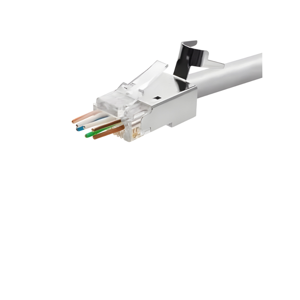 XY-1401505010-PTW15: RJ45 CAT6A Shielded "Pass Thru" Modular Plug