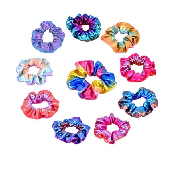 Tie Die Scrunchies 10 Set Bright