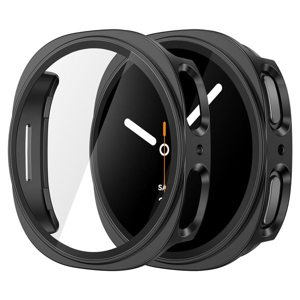 2Pcs Case with Glass Screen Protector Compatible with Galaxy Watch 8 44mm