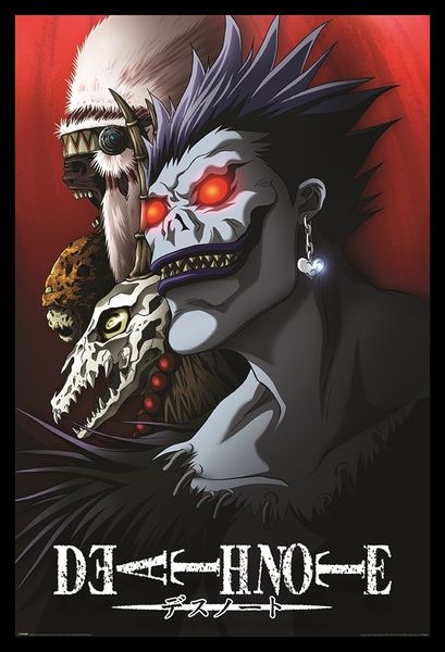 Death Note - Shinigami Poster with Black Frame
