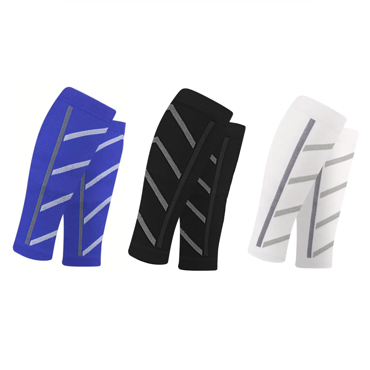 Unisex Sport Compression Calf Sleeves - 3 Pairs