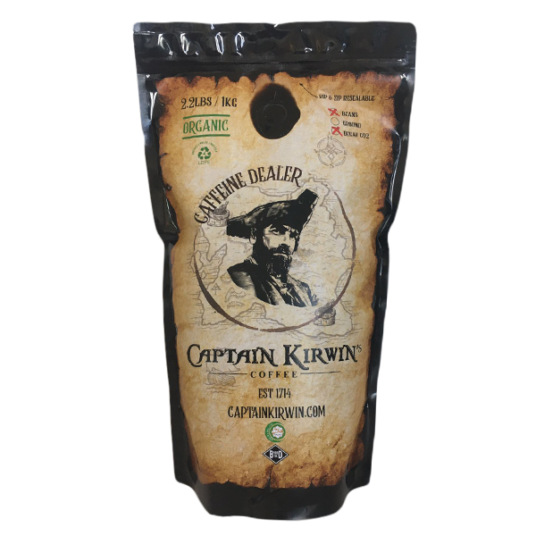 Captain Kirwin's Organic Coffee - 1kg Beans Decaf