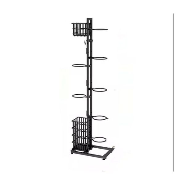 Vertical Sports Equipment Organizer Rack for Balls, Bats &amp; Gear