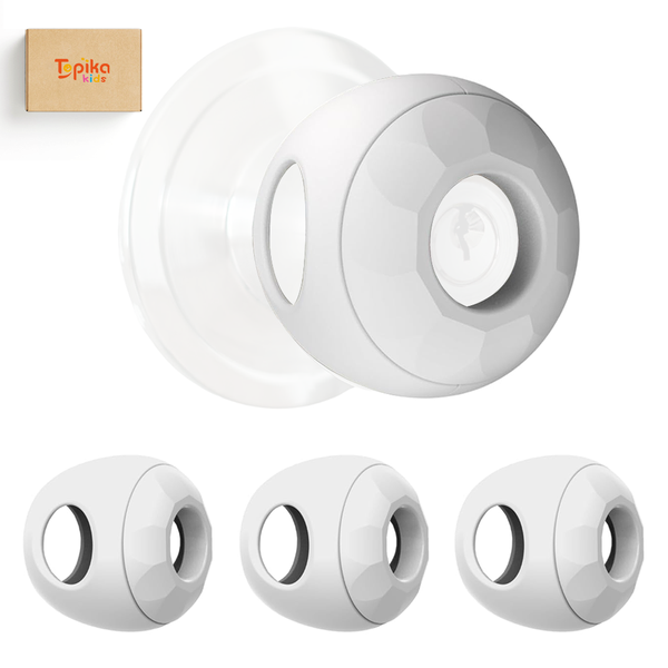Topika Child Safety Door Knob Covers (4-Pack) Baby Proof Lock System