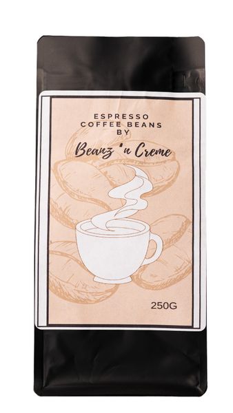 Beanz n Crème Espresso Blend Coffee Beans 250g