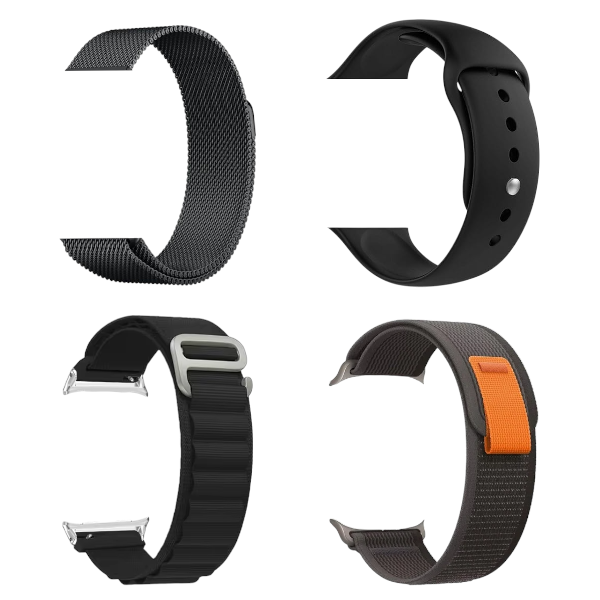 4Pcs Premium Watch Bands for Smartwatches (42mm-49mm) - Multicolor