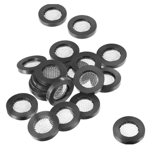 Tool DIY Mesh Faucet Hose Filter Net Rubber Washer (2cm) - 22 Piece