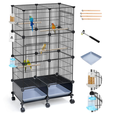 Topika Large Bird Cage With Wheels and Slide-Out Trays Image