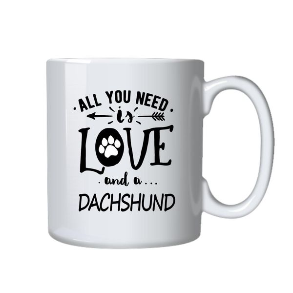 Dachshund And Love Coffee Mug - Best Dachshund Dog Owners Gift Idea
