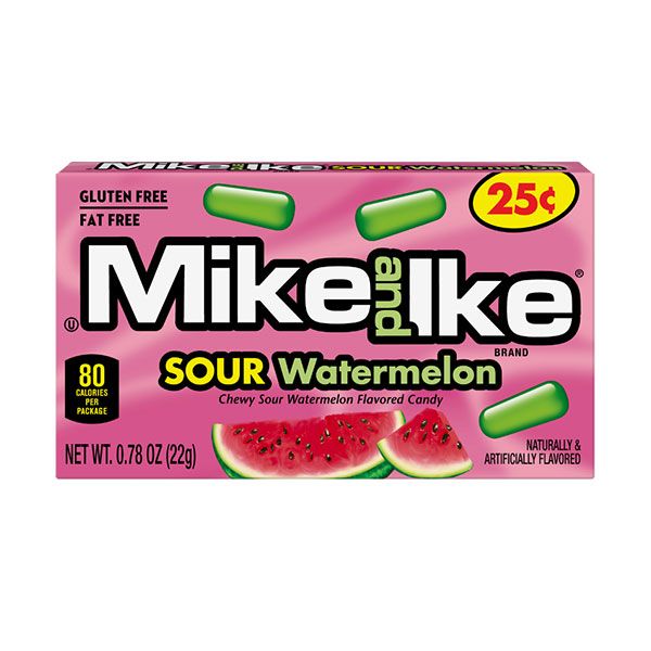 Mike and Ike Sour Watermelon Mini Box - 24 x 22g