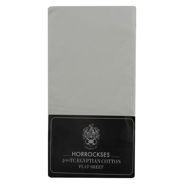 Horrockses 400TC Egyptian Cotton - Flat Sheet - White