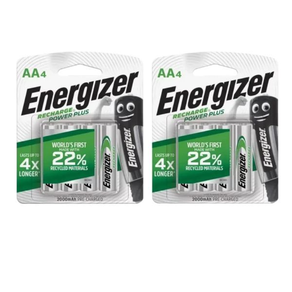 Energizer Recharge Power Plus AA 2000mAh Batteries 4 Pack x3 (12 Batteries)