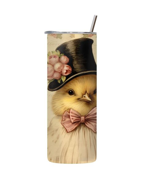Pink Chic 20 Oz Tumbler with Lid and Straw Easter Graphic Design Present083