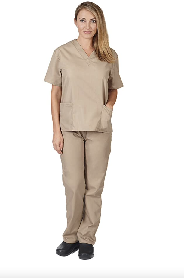 Tanc 2 Piece Scrubs Set Unisex Khaki Shop Today Get It Tomorrow 