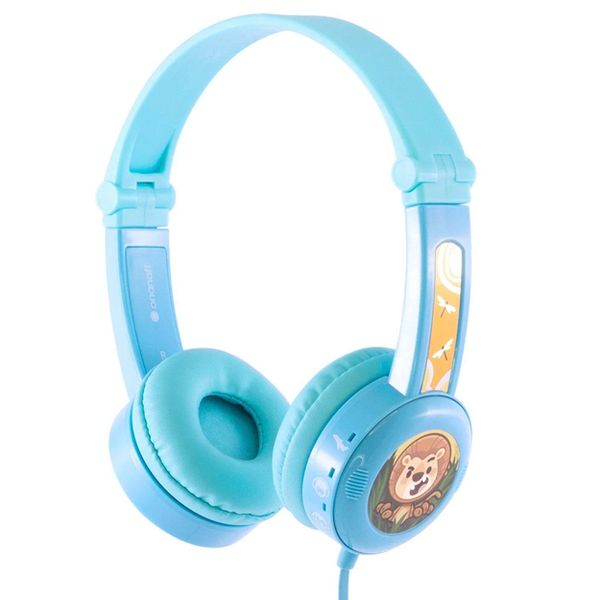 BuddyPhones Travel Kids Wired Headphones With Mic