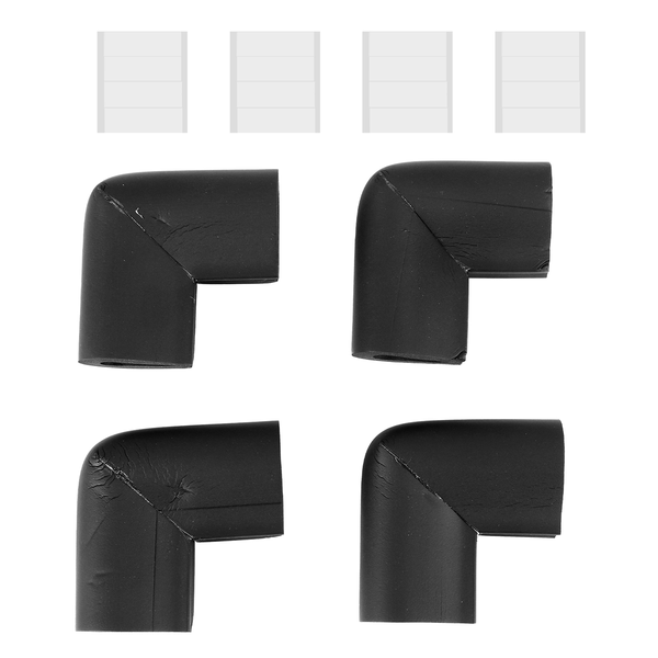 4Piece Bumper Corner Protectors By Table Edge Baby Safety Black