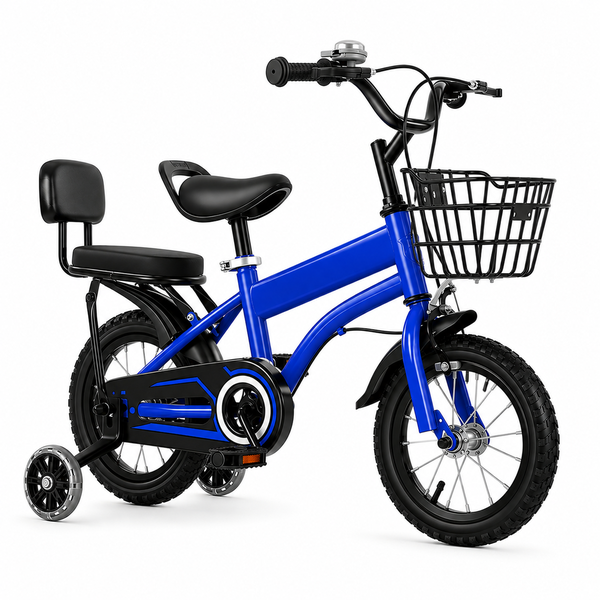 Kids Bike Children Bicycle with Training Wheels &amp; Back Relay Rack - 16 inch