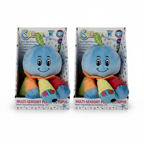 Cooey Baby Sensory Octopus Toy with Textures and Colours for - 2 Pack
