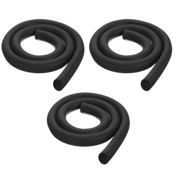 3Pcs Foam Rubber Weather Seal Strip, 19mm(3/4") Diameter 1.8 Meters (5.9Ft)
