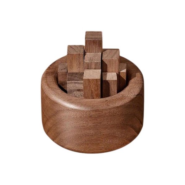 Natural Wooden Aroma Diffuser Set - Brown