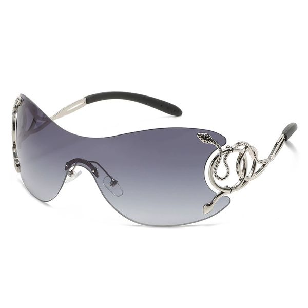 Y2K Style Fashion Glasses with Snake Decoration Women'S Futuristic