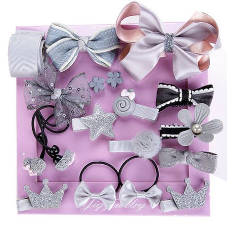 18 Piece Baby Hair Accessories Set Hairpin Clips Bows Gift Box Props | Buy  Online in South Africa 
