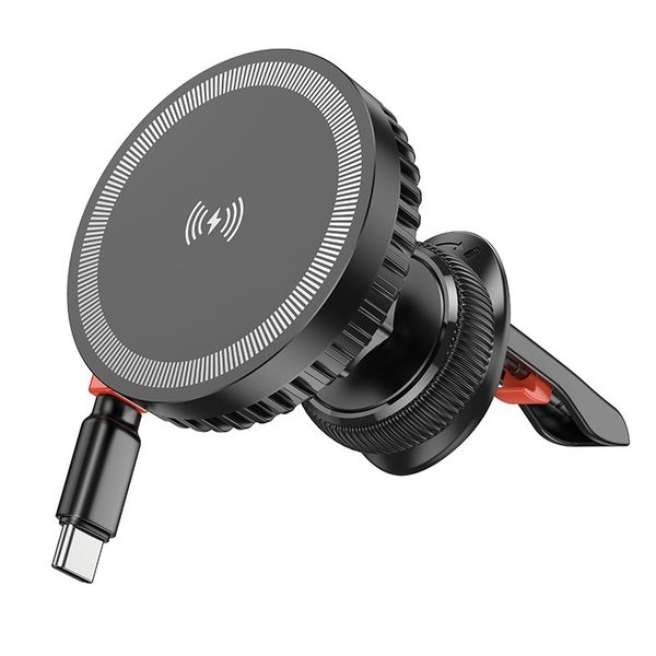 Car Magnetic Holder &amp; Wireless Charging Air Outlet With Type-C Cable BH207