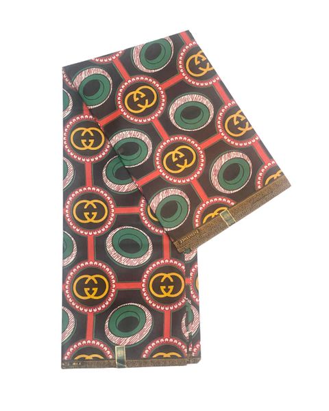African Print Fabric-Block Wax-Gucci Print