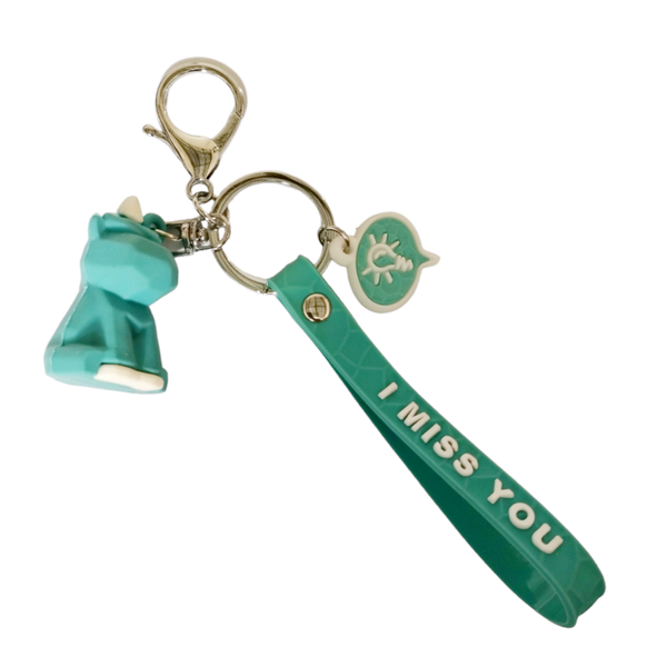 I Miss You Slogan Charm/Keychain Key Holder