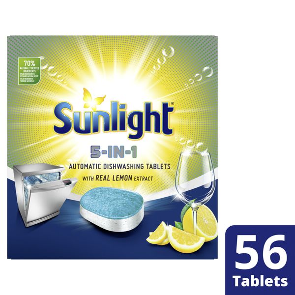 Sunlight 5in1 Degreasing Automatic Dishwasher Tablets 56s