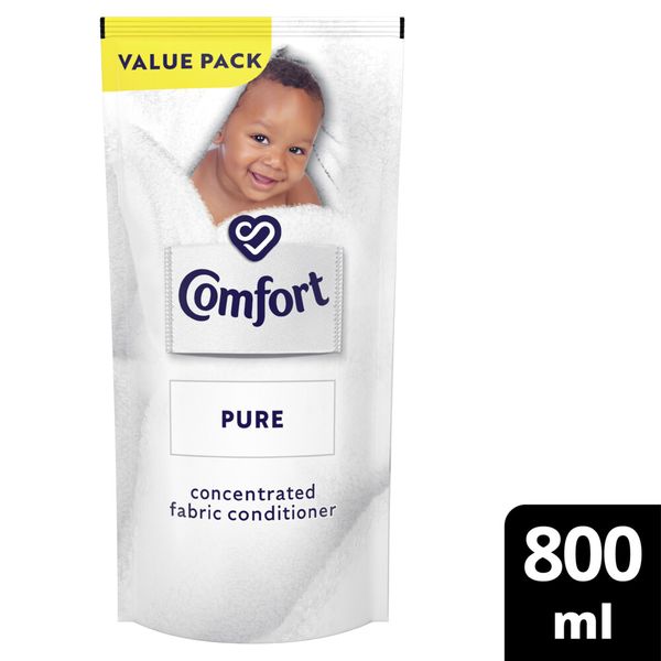 Comfort Pure Concentrated Laundry Fabric Softener Refill for Sensitive Skin 800ml