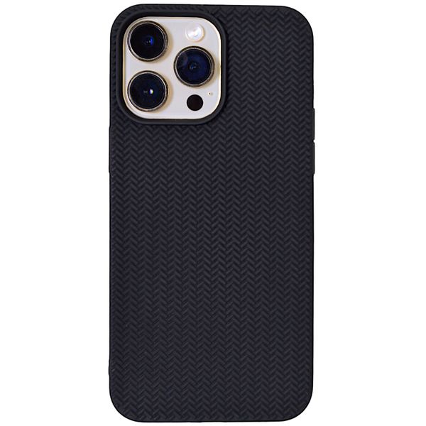 Black - Textured Phone Case - Iphone 14 Pro Max