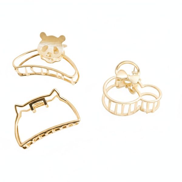 Fashion Modern Medium Hair Claw Clips Metal Shark Clip n Young Girls