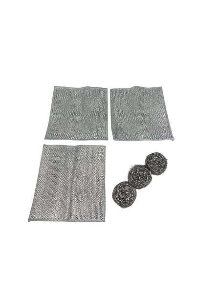 Kitchen Cleaning Cloths &amp; Steel Wool Combo Pack - Multi-Surface Cleaning