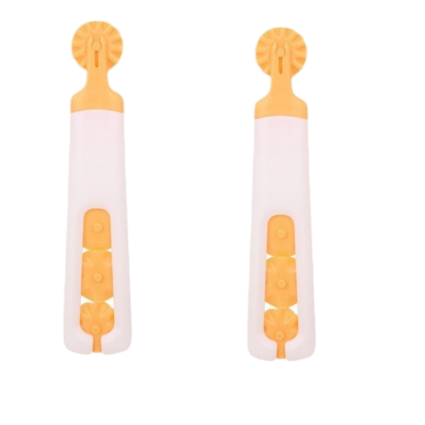 2PCS Floral Pastry Roller Cutter: 4-in-1 Dough Cutting Tool for Baking