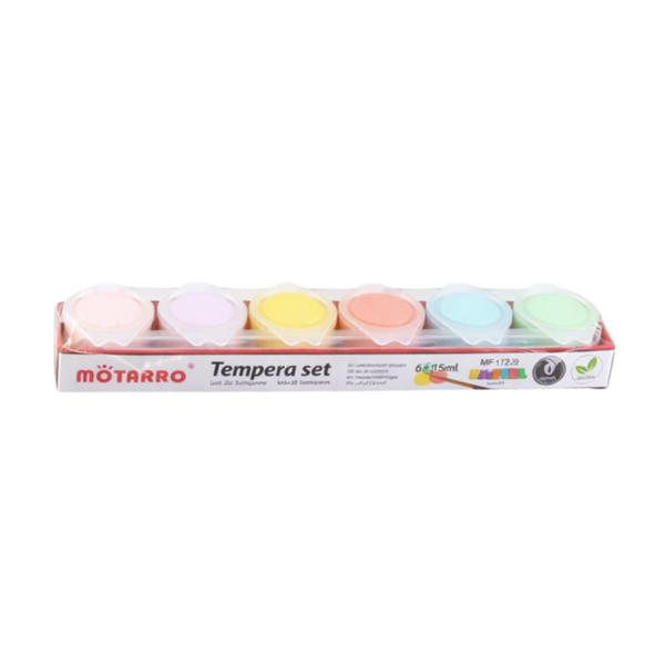 Motarro Tempera Set Paint - 6x15ml (Metal)