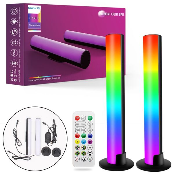 2-Pack RGB Music-Sensing Ambient Lights - WiFi, 3W, 5V