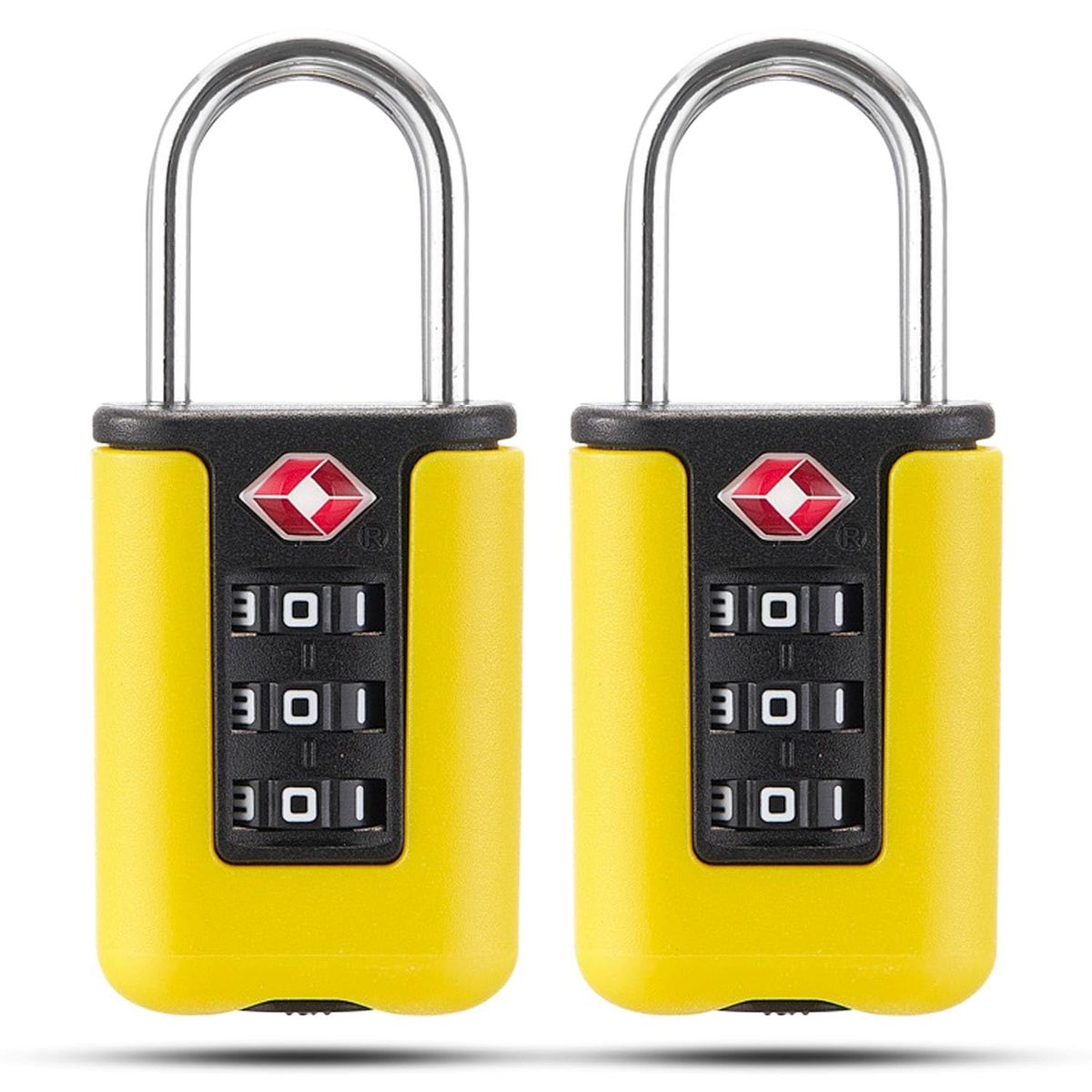 TSA 3-Digit Waterproof Locks - 2 Pack