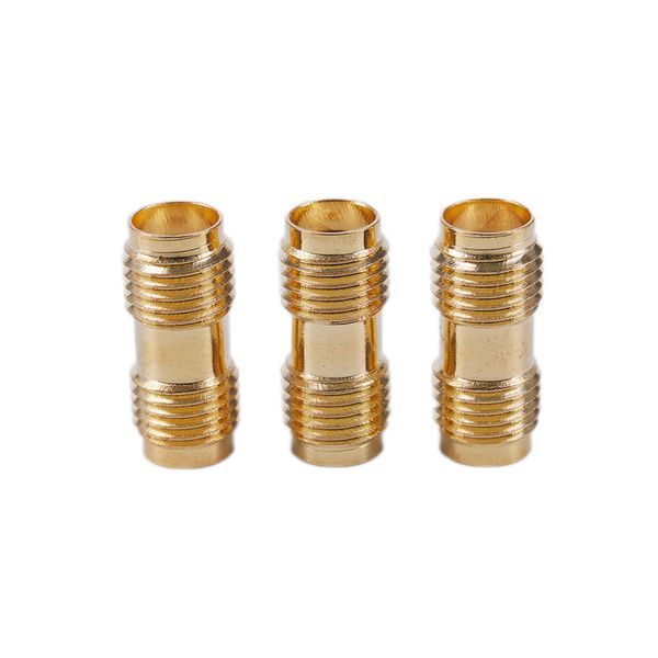 3X Gold Rf Connector Sma Female To Sma Female For Two Way Radio